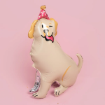 Шар 3D (38''/97 см) Лабрадор в колпачке, 1 шт. в уп., 26604