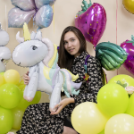 Шар (23''/58 см) Фигура 3D, Нежный единорог, 1 шт. в уп., 23398P