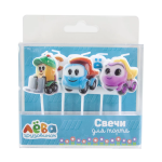 Свечи Грузовичок Лёва, 7 см, 4 шт. с держат., 501825