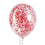 Конфетти купаж, Круг, фольга и тишью, Красно-золотой микс, Металлик, 1 см, 50 г., 6015313