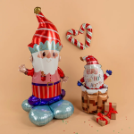 Шар 3D (48''/122 см) Фигура на подставке, Новогодний гном, 1 шт. в уп., 24386