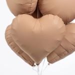 Шар (18''/46 см) Сердце, Капучино, Матовый, 1 шт., 183000MCAP