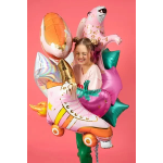 Шар (46''/117 см) Фигура, Леопард, Розовый, 1 шт., 19622