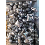 Шар (30''/76 см) Звезда, Серебро, 1 шт. в уп., 752432