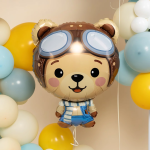 Шар (29''/74 см) Фигура, Мишка Пилот, 1 шт. в уп., 229161