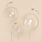 Шар (36''/91 см) Сфера, Deco Bubble, Прозрачный, Кристалл, 10 шт. в уп., 551036