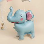 Шар (25''/64 см) Фигура 3D, Слоник, Голубой, Сатин, 1 шт. в уп., 26861