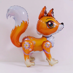 Шар (21''/53 см) Фигура 3D, Лиса, Оранжевый, 1 шт. в уп., 19572