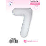Шар (40''/102 см) Цифра, 7 Slim, Белый, Матовый, 1 шт. в уп., C901917MB