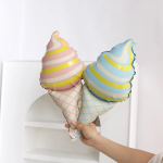 Шар с клапаном (17''/43 см) Мини-фигура, Мороженое, Розовый, Сатин, 1 шт., 25063