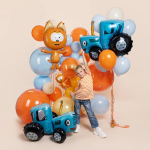 Шар (28''/71 см) Фигура 3D, Синий Трактор, 1 шт. в уп., 20131