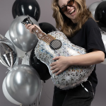 Шар (35''/89 см) Фигура, Гитара, Серебро, 1 шт. в уп., 26439