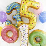 Шар (26''/66 см) Фигура, Пончик, Зеленый, 1 шт., 15702