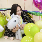 Шар (23''/58 см) Фигура 3D, Нежный единорог, 1 шт., 23398