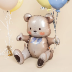 Шар (30''/76 см) Фигура 3D, Мишка на День Рождения, 1 шт. в уп., 26731