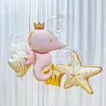 Шар (21''/53 см) Фигура, Морская ракушка, Кремовый, Сатин, 1 шт. в уп., 27444P