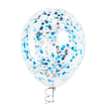 Конфетти фольга Квадрат, Голубой микс, Металлик, 1 см, 50 г., 6015411