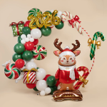 Шар 3D (59''/150 см) Фигура на подставке, Новогодний олень, 1 шт., 26948