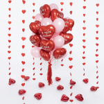 Шар (9''/23 см) Мини-сердце, Красный, 1 шт., 202500R