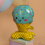 Шар 3D (19''/48 см) Фигура на подставке, Мороженое, 1 шт. в уп., 24891