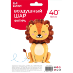 Шар (40''/102 см) Фигура, Лев, 1 шт. в уп., 23536P