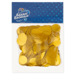 Конфетти фольга Круг, Сусальное золото, Хром, 2 см, 50 г., 6015432