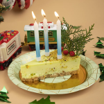 Свечи Серебряные искры, Белый/Голубой, Градиент, 0,7*8 см, 6 шт. с держат., 802960