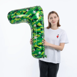 Шар (34''/86 см) Цифра, 7, Камуфляж, 1 шт. в уп., 131017