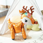 Шар (22''/56 см) Фигура 3D, Олень в цветочном венке, 1 шт. в уп., 15160P