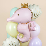 Шар (42''/107 см) Фигура, Морской конек, Светло-розовый, Сатин, 1 шт. в уп., 27445P