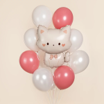 Шар (22''/56 см) Фигура, Кошечка с бантиком, 1 шт. в уп., G72254-P