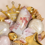 Шар (25''/64 см) Фигура, Корона, Золото, 1 шт., 15251