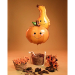 Шар (29''/74 см) Фигура, Веселая тыква, Оранжевый, 1 шт., 35603