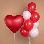 Шар (30''/76 см) Сердце, Красный, Сатин, 1 шт. в уп., 27495