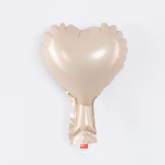 Шар с клапаном (5''/13 см) Микро-сердце, Карамель, Сатин, 1 шт., 27268