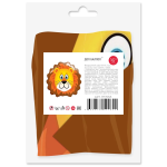 Шар с клапаном (16''/41 см) Мини-фигура, Голова, Милый Лев, 5 шт. в уп. (цв.этик.), 17170S5