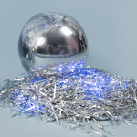 Шар 3D (33''/84 см) Сфера, Серебро, 1 шт. в уп., 758564