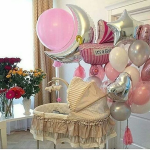 Шар (35''/89 см) Фигура, Полумесяц, Серебро, 1 шт., 901555P