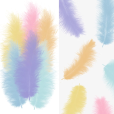 Перья, Премиум, Ассорти, Макарунс, 12-15 см, 30 шт., 6015519