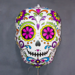 Шар (27''/69 см) Фигура, Череп Калавера, Белый, 1 шт., 35183WE