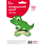 Шар 3D (19''/48 см) Фигура на подставке, Крокодил, 1 шт. в уп., 26003
