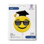 Шар (30''/76 см) Фигура, Смайл Выпускник, 1 шт. в уп., 35547-P