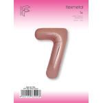 Шар (40''/102 см) Цифра, 7 Slim, Розовое Золото, Металлик, 1 шт. в уп., B901917RG
