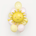 Шар (35''/89 см) Фигура, Солнце, Сатин, 1 шт., 27423
