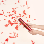 Пневмохлопушка (12/30 см), Это Любовь ..., Перья, Красный, 1 шт., 823190