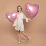 Шар (24''/61 см) Сердце, Розовый, 1 шт., 27246