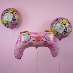 Шар (25''/64 см) Фигура, Геймпад, Розовый, 1 шт., 23343