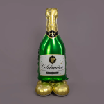 Шар 3D (51''/130 см) Фигура на подставке, Бутылка Шампанское, 1 шт. в уп., 26204