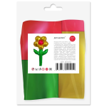 Шар с клапаном (17''/43 см) Мини-цветок, Золото, 5 шт. в уп. (цв.этик.), 26141S5