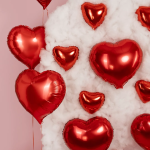 Шар (9''/23 см) Мини-сердце, Красный, 1 шт., 09008R